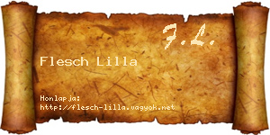 Flesch Lilla névjegykártya